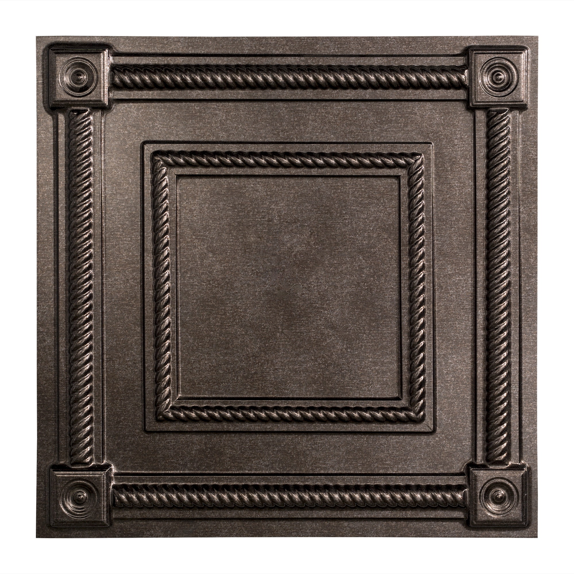 Fasade Easy Installation Coffer Smoked Pewter Lay In ...