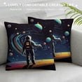 thumbnail image 3 of Sheronv Space Digital Art Sci-Fi Graphic Decorative Throw Pillow Cover for Home Couch Living Room Bed Sofa 1PC 20x20in, 3 of 5
