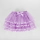 thumbnail image 1 of Falda de niña de color liso de malla con cintura elástica y lazo para deportes de ocio, falda de poliéster para niña, 1 of 5