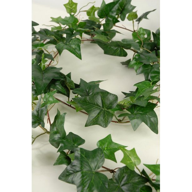 Silk Ivy Garlands 6 Ft Green Poly Silks Leaves Range From 1in. x 1.25in