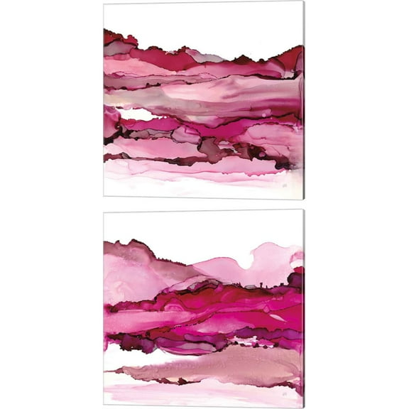 Great Art Now Pinkscape by Chris Paschke 2 Piece Canvas Art Set Each 14W x 14H