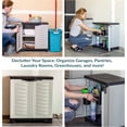thumbnail image 6 of Sunnydaze 25.5" H Resin Garage Storage Cabinet - Garage Cabinet with Adjustable Shelf - Freestanding Utility Storage for Laundry Room, Office, Basement - Gray, 6 of 6