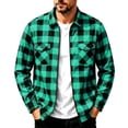 thumbnail image 2 of Atkumj Mens Plaid Jacket Casual Long Sleeve Zip Up Outerwear Trendy Ribbed Cuffs and Hem Fall Jackets for Men S, 2 of 8