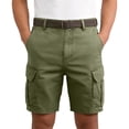 thumbnail image 2 of Men's Camouflage Cargo Shorts Elastic Waistband Drawstring Shorts Pants Casual Lightweight Summer Hiking Outdoor Big & Tall Camo Cargo Shorts with Multi Pockets Quick Dry Bottom,Green M, 2 of 5
