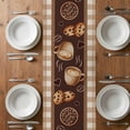 thumbnail image 6 of Vintage Coffee Time Table Runner - 120 Inch Long, Kitchen Dining Table Runner Dresser Scarves, Farmhouse Desserts Brwon White Plaid Farmhouse Decor for Coffee Tables Wedding Party Banquet, 6 of 8