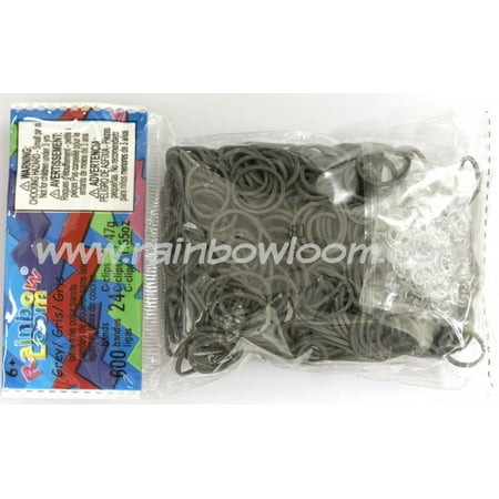 Choon's Design LLC Official Rainbow Loom Grey 600 Latex-Free (24