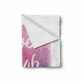 thumbnail image 2 of Live Laugh Love Soft Flannel Fleece Blanket, Wise and Happy Life Message on Watercolor Paintbrush Effects Print, Cozy Plush for Indoor and Outdoor Use, 50" x 70", Purple White Pink, by Ambesonne, 2 of 6