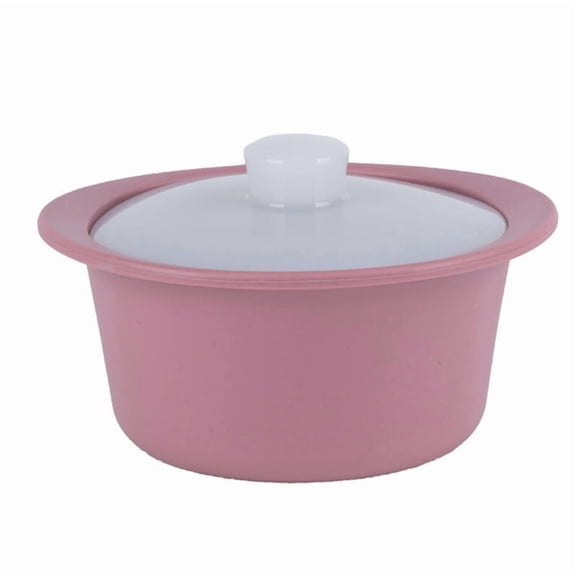 Silicone Microwave Steamer Pot with Handle & Lid-Grade Steamer Bowl, Heat- Cooker , Dishwasher Safe Pink&
