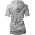 thumbnail image 3 of FashionOutfit Women's High Quality Cotton Zip Up Hoodie T-Shirt, 3 of 4