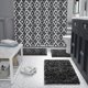 thumbnail image 2 of Alfombra de baño Yimobra, blanca y negra, antideslizante, lavable, 90 x 60 cm, 2 of 8