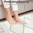 thumbnail image 6 of Dznils White Boho Bathroom Rugs, Farmhouse Geometric Polyester Bath Mat with Tassel, 24" x 35", 6 of 13