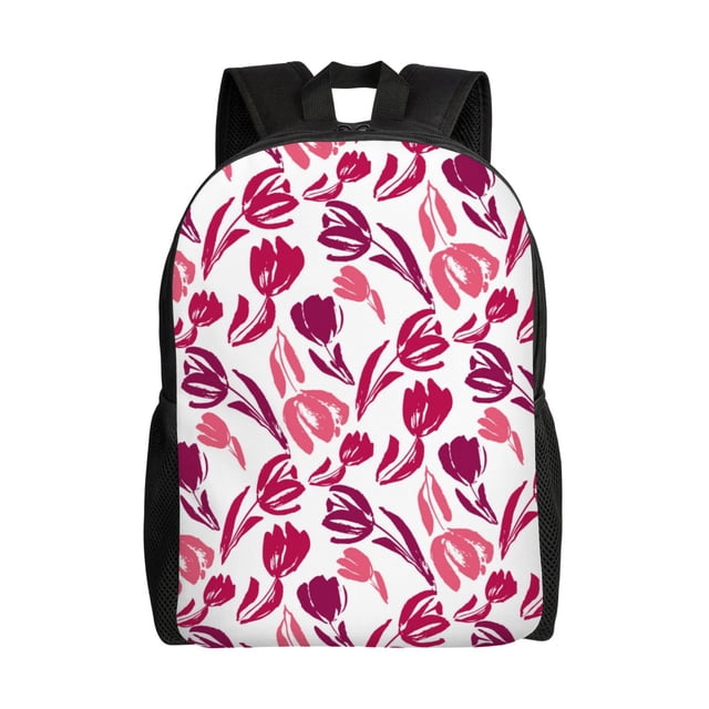 Easygdp Tulips Flowers Mochila Versátil y Elegante: Comodidad, Almacenaje y Durabilidad para la Universidad, Trabajo, Viajes y Uso Diario