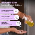 thumbnail image 2 of BRIGHTFROM Plastic Bottles with Pump Dispenser, 8 OZ Empty, BPA Free Refillable Containers for Body Wash, Moisturizer, Face Cream, Liquid Soap - Clear/White - 2 Pack, 2 of 8