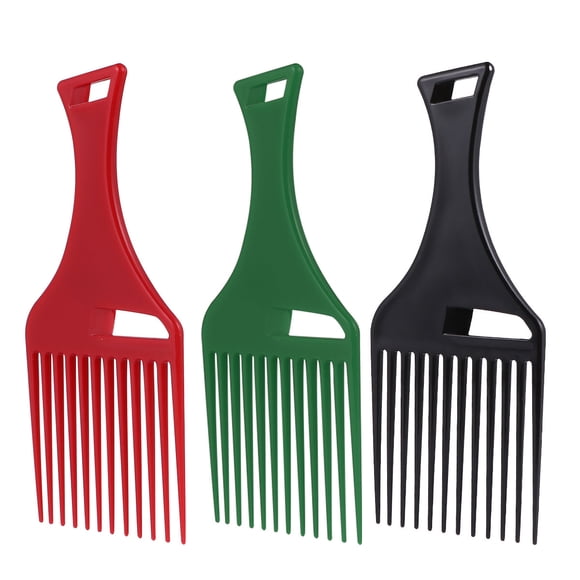 3pcs Plastic Hair Pick Comb Smooth Hair Pick Comb for Afro Hair Curly Hair