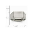 thumbnail image 7 of White Stainless Steel Ring Band Signet Polished and Brushed, 7 of 7