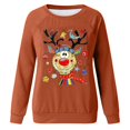 thumbnail image 7 of Sgkm Crewneck Sweatshirts Women Casual Long Sleeve Graphic Tee Shirts Pullover Tops for Women XXL Orange, 7 of 7
