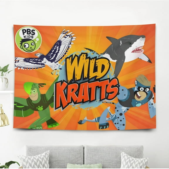 Wild Kratts-Theme Anti-pilling Tapestry Gift Wall Hanging Backdrop for Room Bedroom Girls Fans Background Banner Party Birthday Supplies Decor