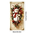 thumbnail image 3 of Cubierta navideña para puerta con diseño de muñeco de nieve | Tela para colgar puertas navideña de 89 x 180 cm | Decoración festiva para pared y puerta con estampado de muñeco de nieve | Tejido d, 3 of 5