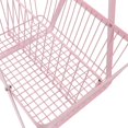 thumbnail image 4 of Countertop Fruit Basket Large Capacity Portable Modern Metal Rectangle Basket with Wooden Handle for Gardening Tool Snack Roseate, 4 of 4