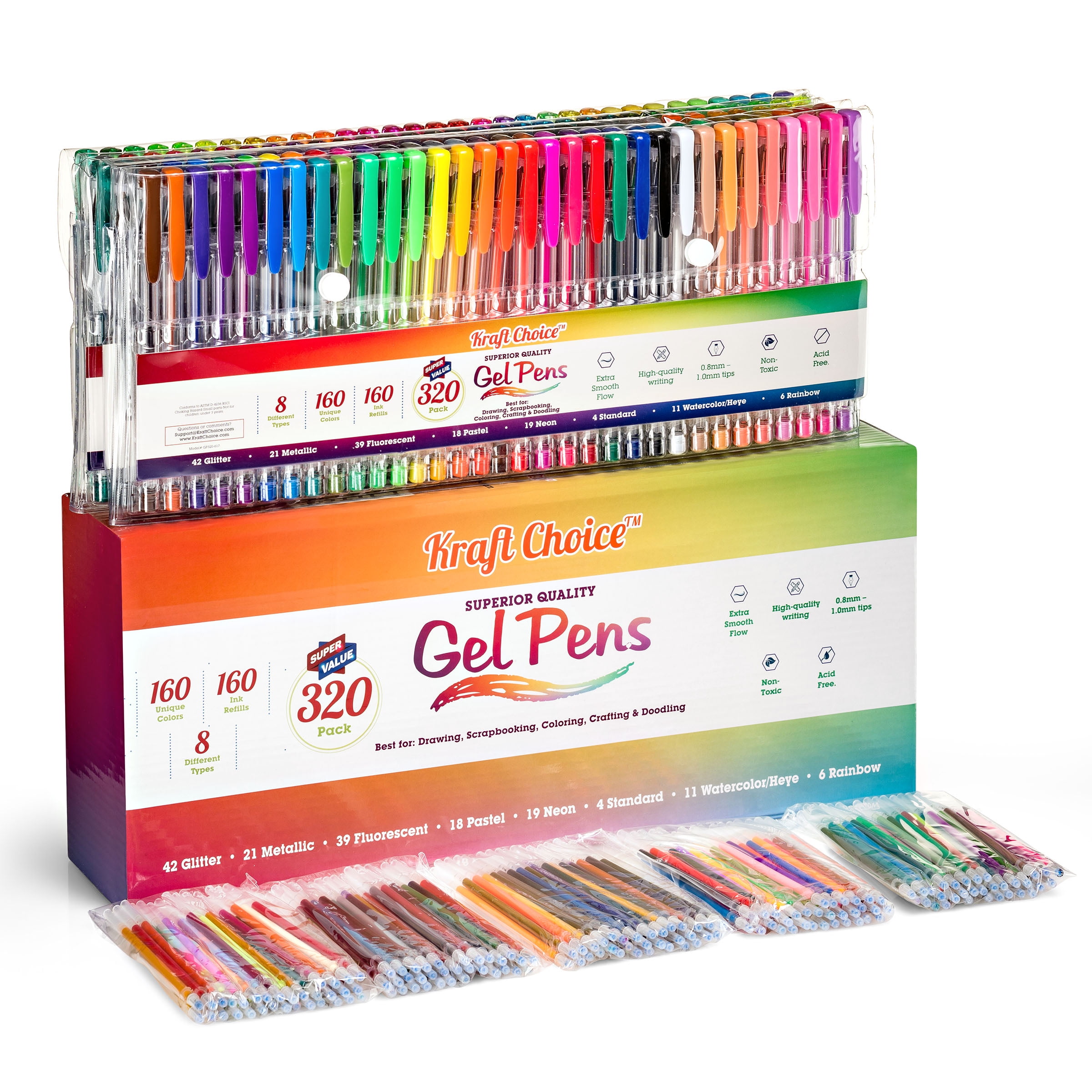 Details about   48 Set Glitter Gel Pens with 24 Refills 40% More Ink Kids Adults Coloring Books 