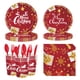 thumbnail image 2 of Ganfancp Christmas Themed Painting Holiday Disposable Tableware Party Supplies Holiday Party Decoration Set Christmas Decoration Disposable Tableware Ofertas Del Día 24*Platos de Papel de 9 Pulgadas,, 2 of 6