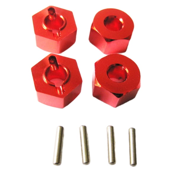 Adaptador de montaje hexagonal de rueda Vogacara RCGOFOLLOW para coche de control remoto 1/16 Rojo