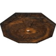 thumbnail image 3 of 29 1/8"OD x 2 1/4"ID x 1 1/8"P Spring Octagonal Ceiling Medallion (Fits Canopies up to 3"), Hand-Painted Rust, 3 of 6