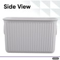 thumbnail image 2 of Superio Small Ribbed Plastic Storage Basket Organizer (6 Pack), 1.5 Liter Mini Closet Storage bin for Home, Shelf, Pantry, and Cosmetics – White Smoke, 2 of 5