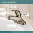 thumbnail image 3 of Peerless Single-Handle Centerset Bathroom Faucet with Pop-Up Drain Assembly, Brushed Nickel P136LF-BN, 3 of 3