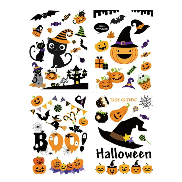 Halloween Haunted House Sticker Wall Sticker PVC Frosted Halloween Sticker