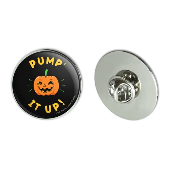 Pumpkin Pump It Up Halloween Funny Humor Metal 1.1" Tie Tack Hat Lapel Pin Pinback