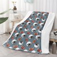 thumbnail image 2 of Football Helmet Pattern Soft Sherpa Fleece Throw Blanket, Warm Cozy Plush Blanket for Sofa Bed Couch, All Season, 50"x60", 2 of 5