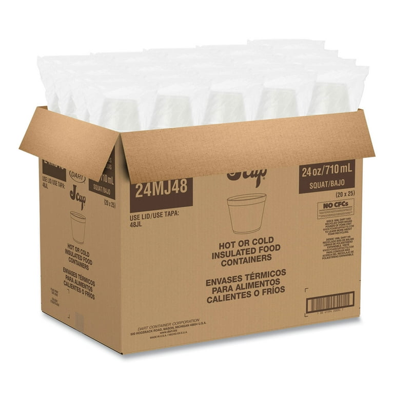 Foam Containers, 24 oz, White, 25/Bag, 20 Bags/Carton Foam Containers, 24 oz, White, 25/Bag, 20 Bags/Carton