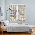 thumbnail image 5 of Curtains 63 Inch Length 2 Panels, Purple Lavenders Eater Grommets Window Treatment Curtain, Vintage Floral Retro Art Thermal Curtains Drapes for Living Room/Bathroom, 5 of 9