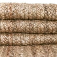 thumbnail image 6 of Unique Loom Braided Jute Collection Area Rug - Dhaka (5' 1" x 8' Oval Natural), 6 of 7