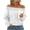 White, variant on StSilkitty Off the Shoulder Sweatshirt for Womens Loose Casual Long Sleeve Sweatshirts Lightweight Comfy Pullover Tops