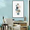 thumbnail image 2 of Framed Canvas Print Wall Art Striped, Spiral & Dotted Circle Variety Geometric Shapes Illustrations Modern Art Mid-Century Modern Ultra for Living Room, Bedroom, Office, 2 of 5