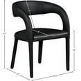 thumbnail image 3 of Meridian Furniture Sylvester Black Vegan Leather Dining Chair, 3 of 9