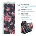thumbnail image 2 of Pioneer Flower Floral Print Pattern Hot Yoga Mat Towel Non Slip for Hot Yoga - Quick-Drying Yoga Mat Cover with 4 Corner Pockets with Travel Bag - Hot Yoga Towel Non Slip 74"x26", 2 of 6