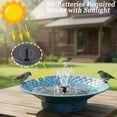 thumbnail image 5 of 12.6" Bird Baths for Outdoors, Bird Bath Fountains Solar Power, Hummingbird Bath Fountain, Solar Bird Bath Fountain for Garden Patio Decor(Blue), 5 of 7