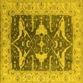 thumbnail image 1 of Ahgly Company Indoor Square Oriental Yellow Industrial Area Rugs, 8' Square, 1 of 4