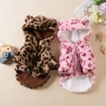 thumbnail image 3 of Leopard Dog Hoodie Coat Pet Thick Jacket Winter Coat Doggy Thermal Coat Puppy Outfits Clothes Cat Sweatshirt Apparel ShopWise Round, 3 of 8