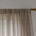 thumbnail image 3 of NixiYa Linen Curtains Farmhouse Curtains for Living Room Rod Pocket Drapes 52" W x 84" Khaki, 3 of 9