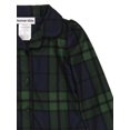 thumbnail image 6 of Komar Kids Holiday Green Plaid Toddler Girls 2pc Coat Pajamas K167912, 6 of 7