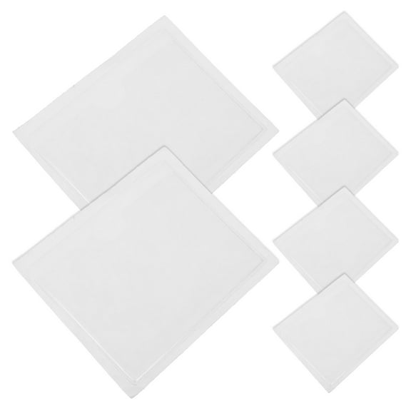 WRISTBIQUE Index Card Holder 6Pcs Plastic Sleeves Self Adhesive Pockets for Card Management