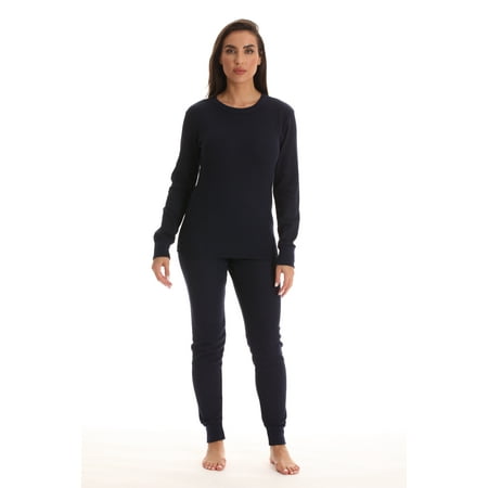 

Just Love Women s Thermal Underwear Pajamas Set (Navy X-Small)