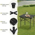 thumbnail image 4 of Ktaxon 20in Portable Folding Camping Table for 2-4 Persons, Ultralight Collapsible Table Outdoor Camp Table for Travel Hiking Backyard BBQ Party, Black, 4 of 11