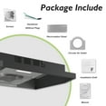 thumbnail image 5 of FIREGAS Black Range Hood 24 inch Under Cabinet Range Hood with 2 Speed Exhaust Fan,Ducted/Ductless Convertible,Rocker Button Control,300 CFM,Aluminum Filter, 5 of 11
