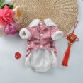 thumbnail image 3 of Greeniant Ropa para mascotas Cálido Mantener Cómodo Estilo chino tradicional Ropa para mascotas Trajes Tang Abrigos Disfraces Otoño Invierno frío Ropa para mascotas Rosado METRO Greeniant PT000678-08, 3 of 6