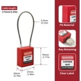 CERPXFF-5 Pack Lockout Tagout Steel Cable Locks(Dia 1.5mm) with Keys ...